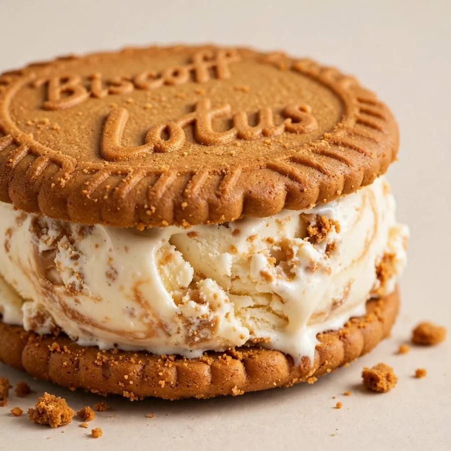 Biscoff Ice Cream Crumbl Cookie