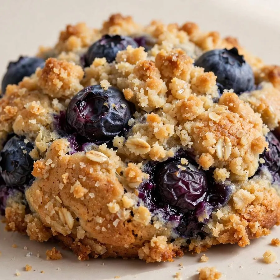 Blueberry Muffin Crumbl Cookie