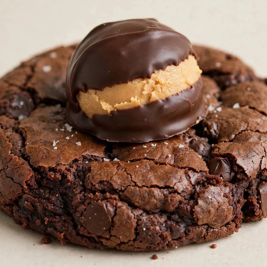 Buckeye Brownie Crumbl Cookie