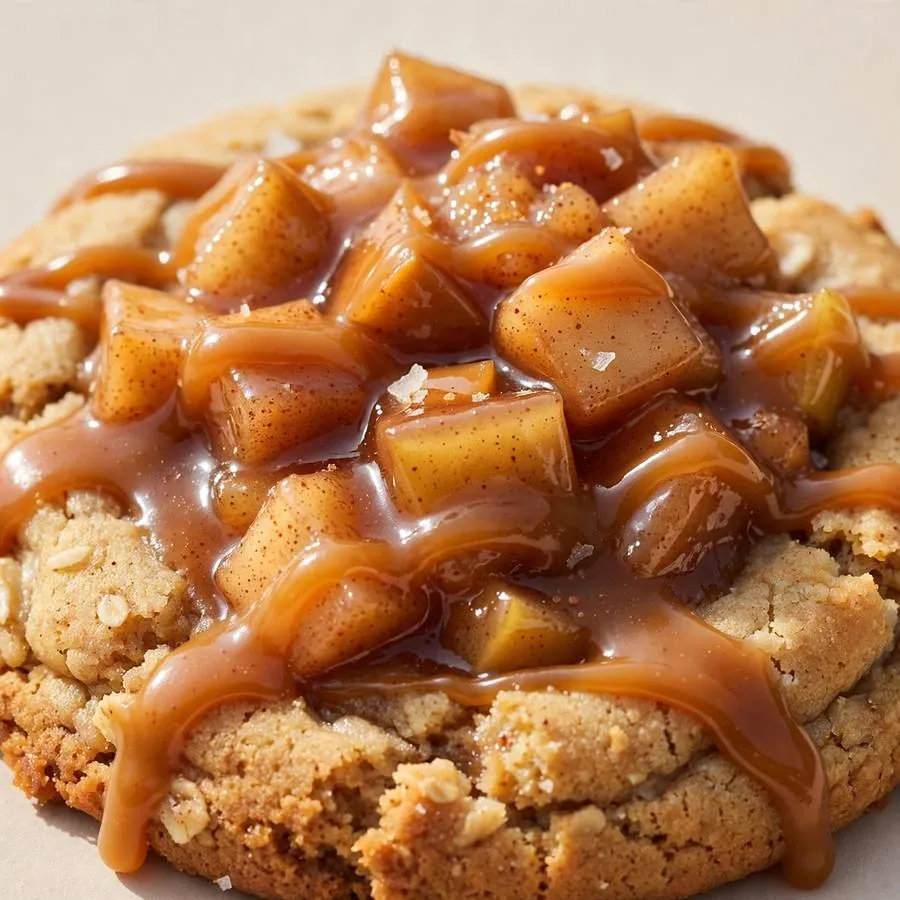 Caramel Apple Crumbl Cookie