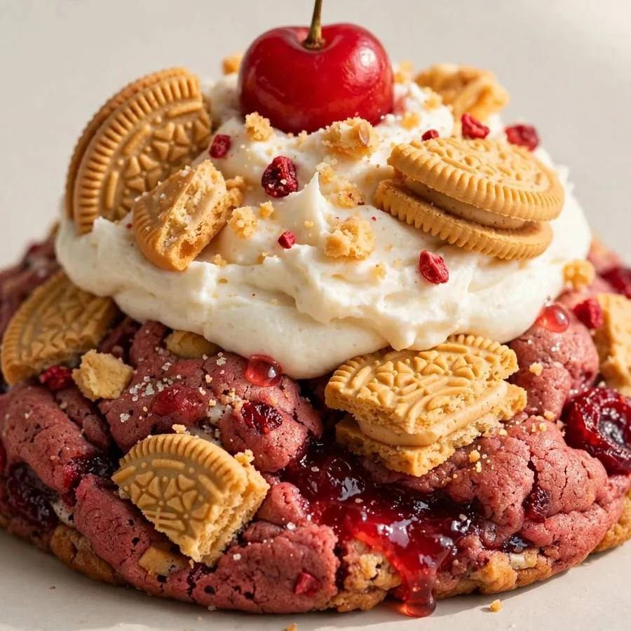 Cherry Bomb Cookie Ft Golden Oreo Crumbl Cookie