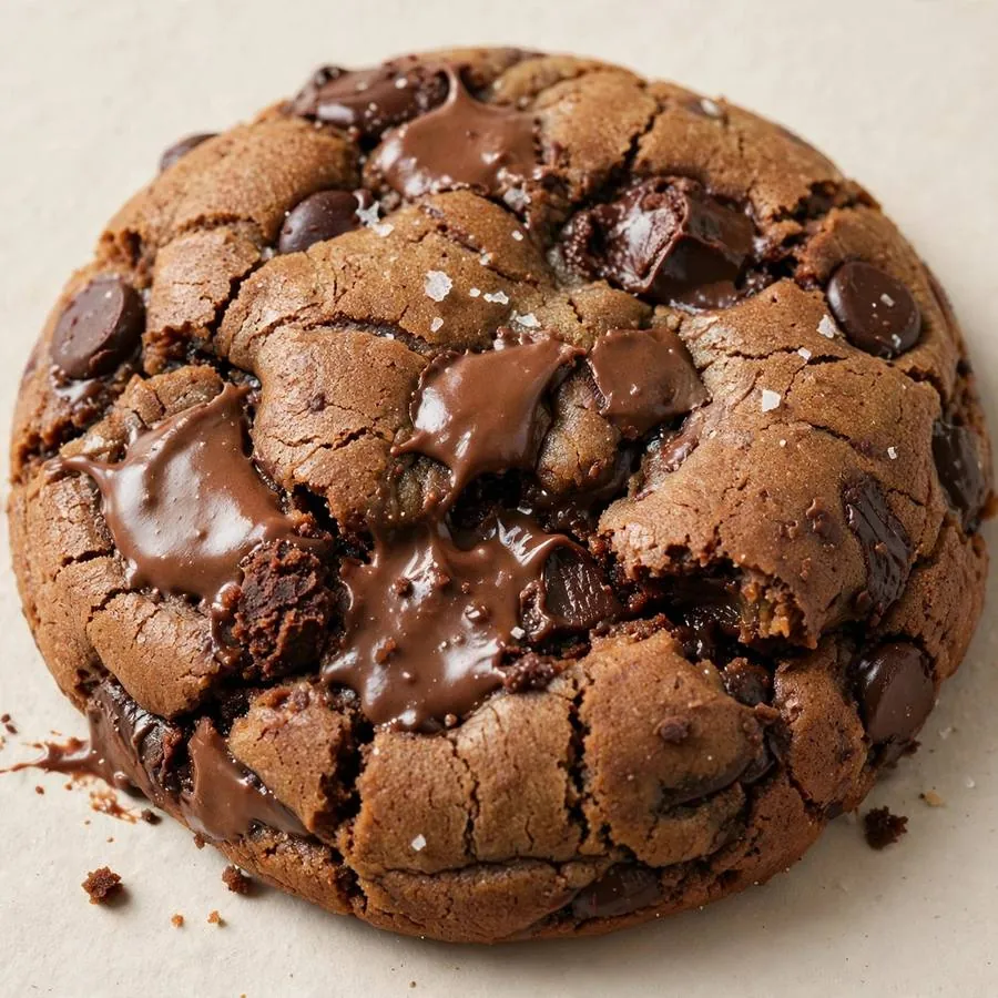 Chocolate Cake Batter Crumbl Cookie