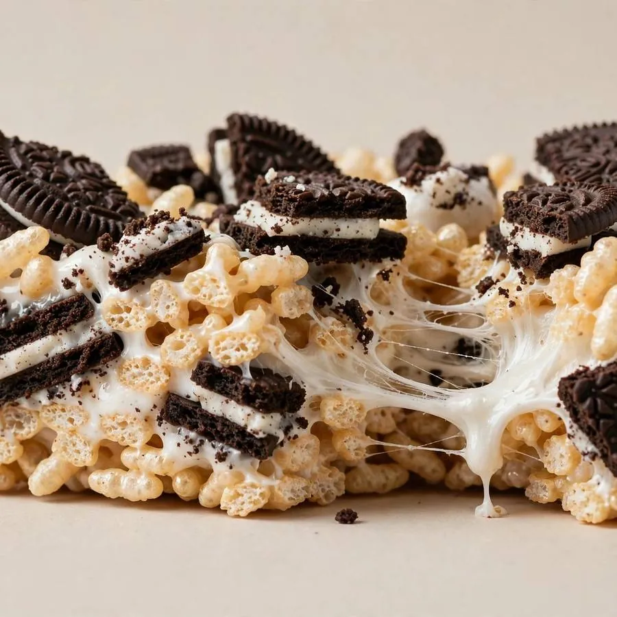 Cookies Cream Krispy Bar Crumbl Cookie