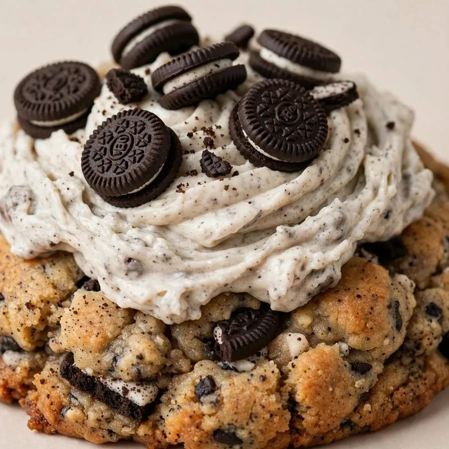 Cookies Cream Milkshake Cookie Ft Mini Oreo Crumbl Cookie