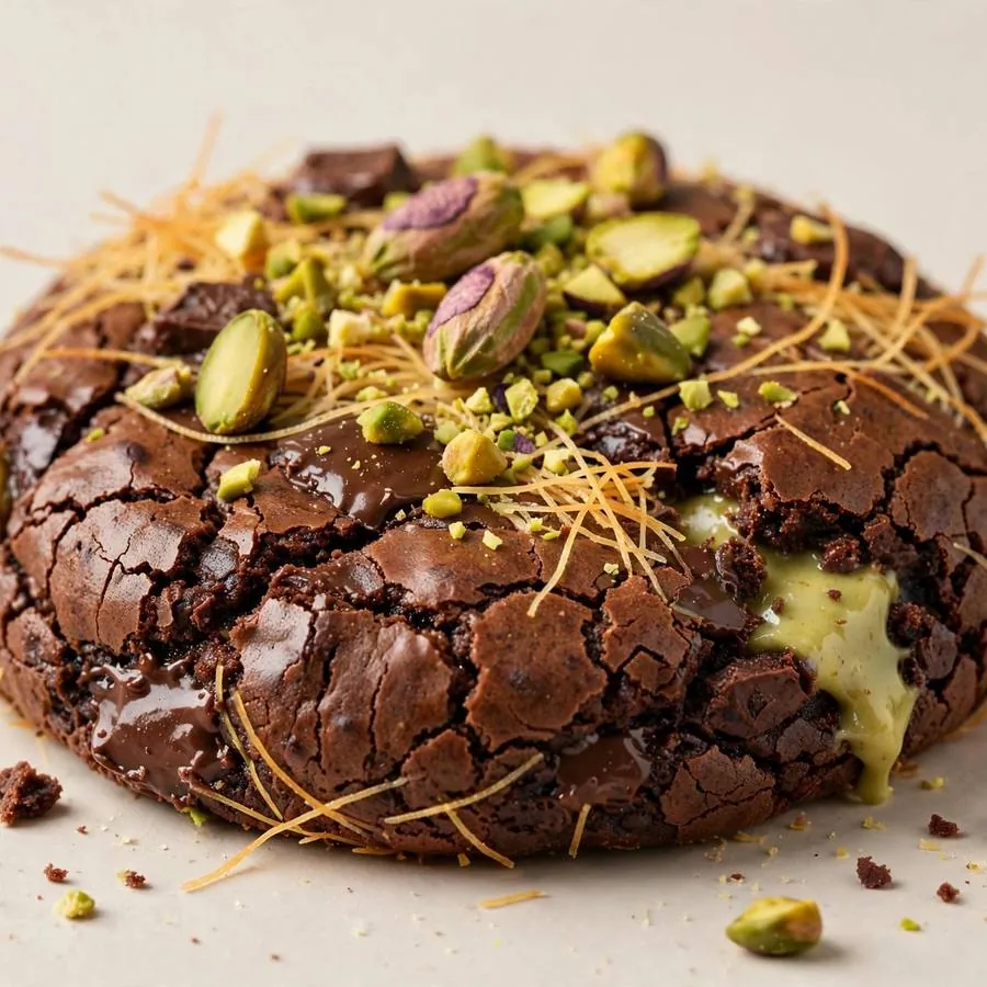 Dubai Style Chocolate Brownie Crumbl Cookie