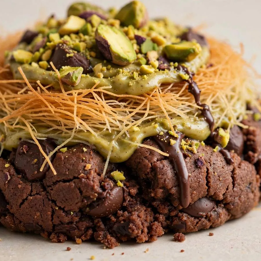 Dubai Style Chocolate Crumbl Cookie