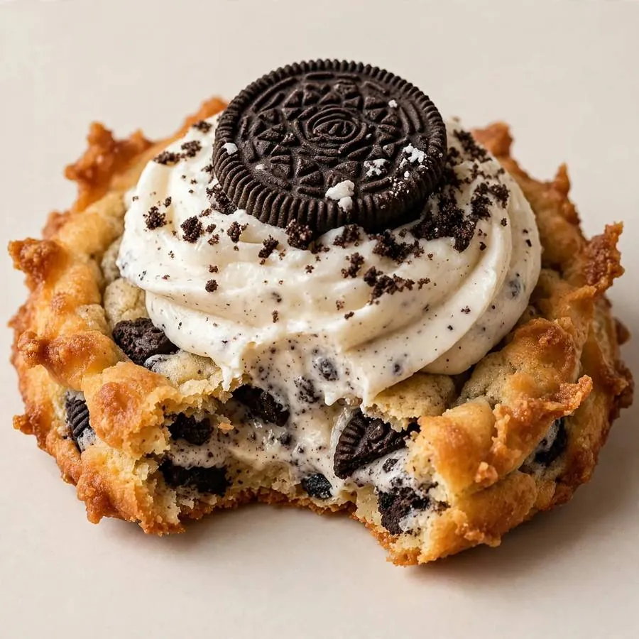 Fried Cookies Cream Crumbl Cookie