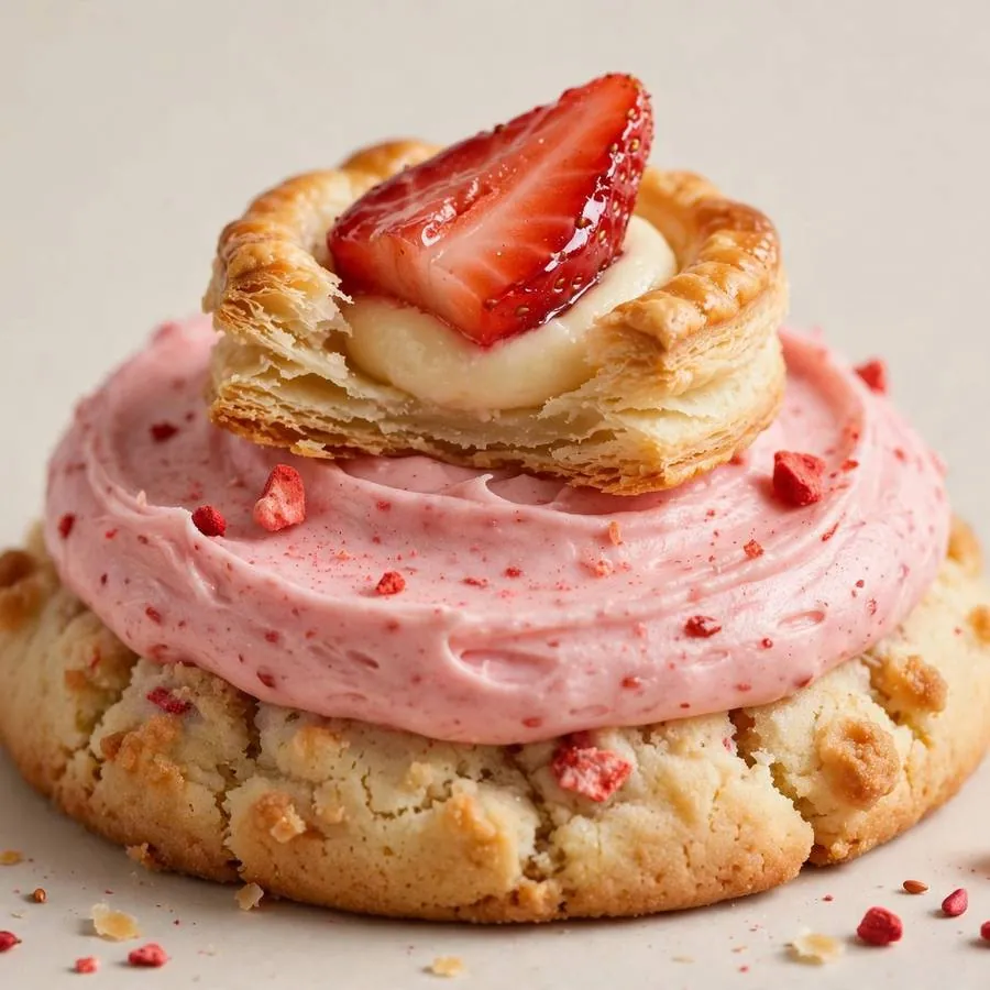 Frosted Strawberry Crumbl Cookie Ft Pop Tarts Crumbl Cookie