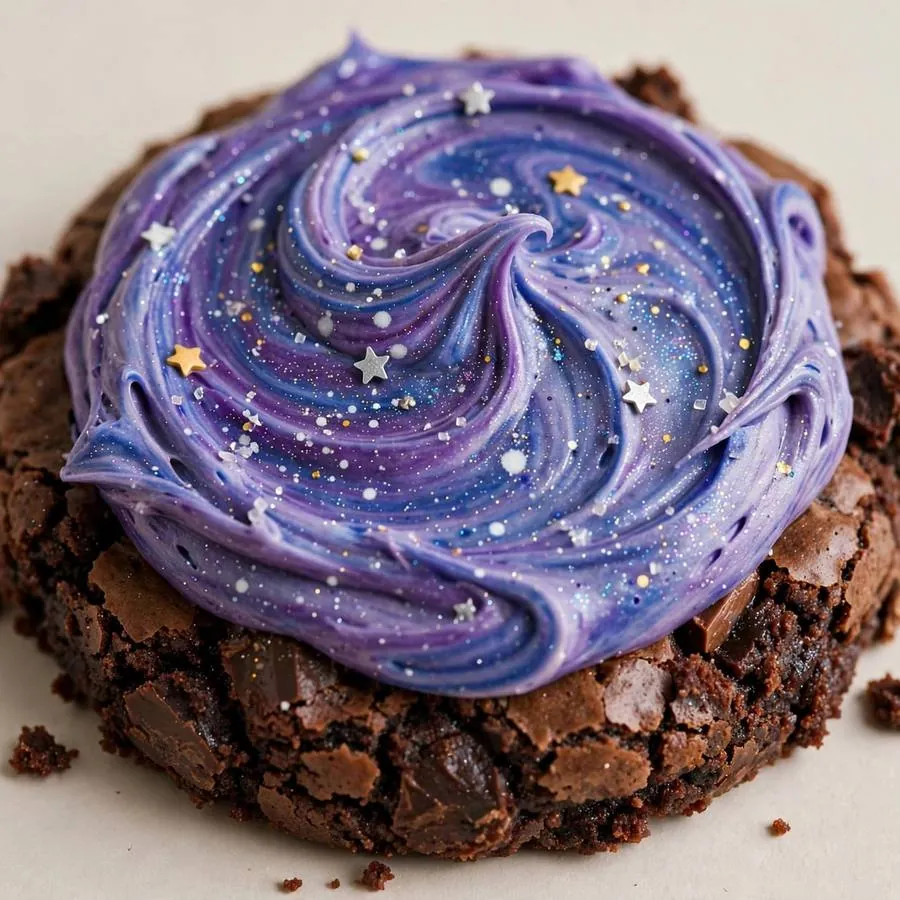 Galaxy Brownie Crumbl Cookie