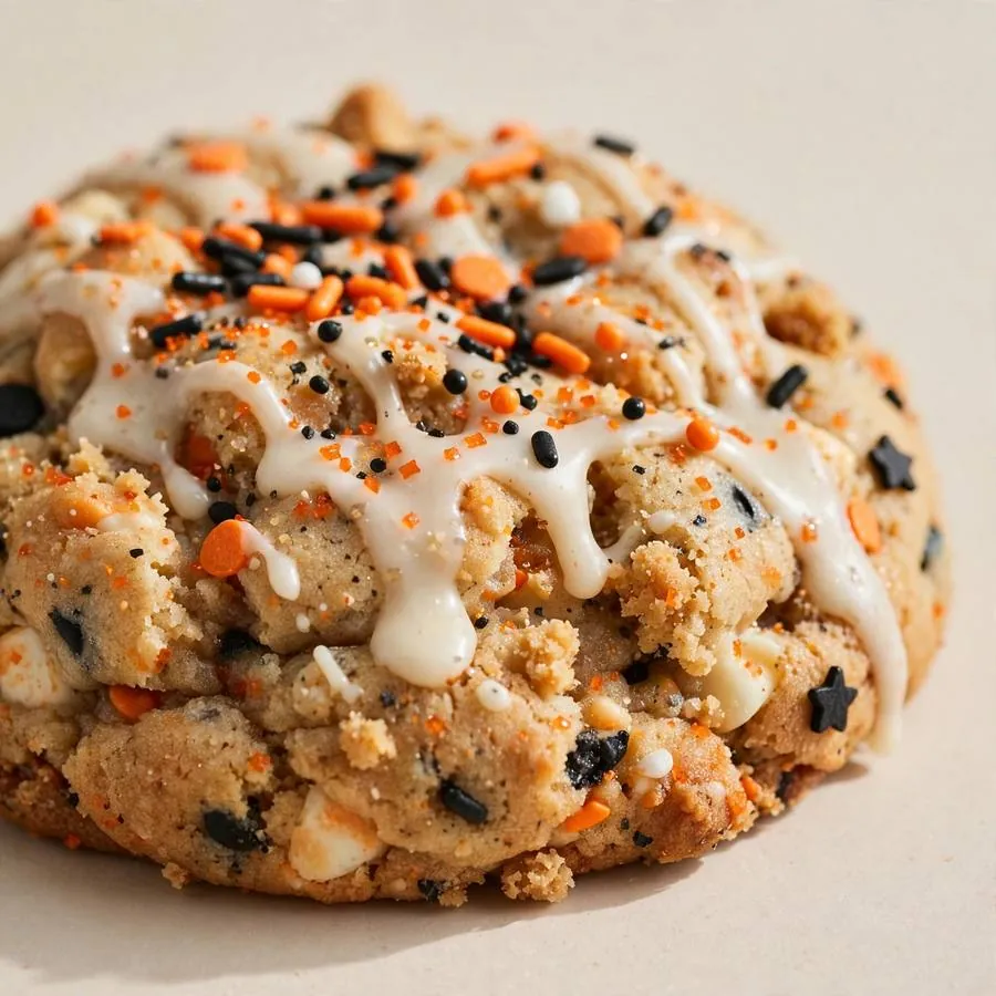 Halloween Confetti Milkshake Crumbl Cookie