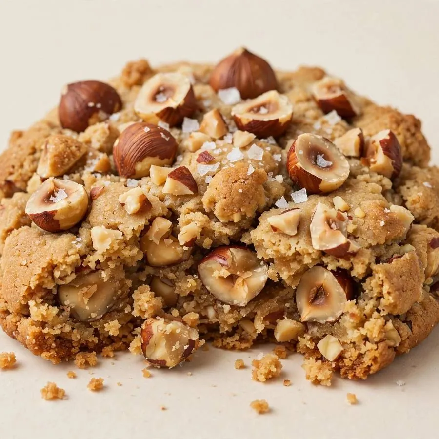 Hazelnut Sea Salt Crumbl Cookie