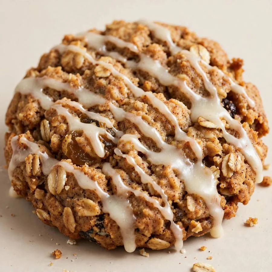 Iced Oatmeal Crumbl Cookie