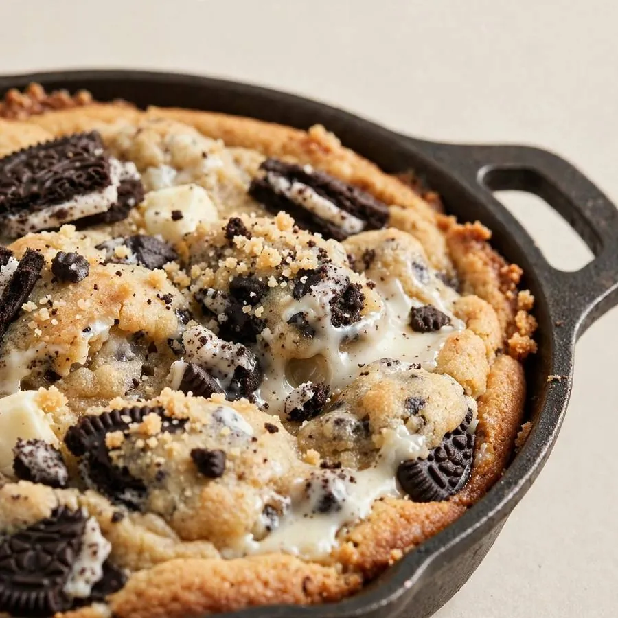 Khloes Cookies Cream Skillet Crumbl Cookie
