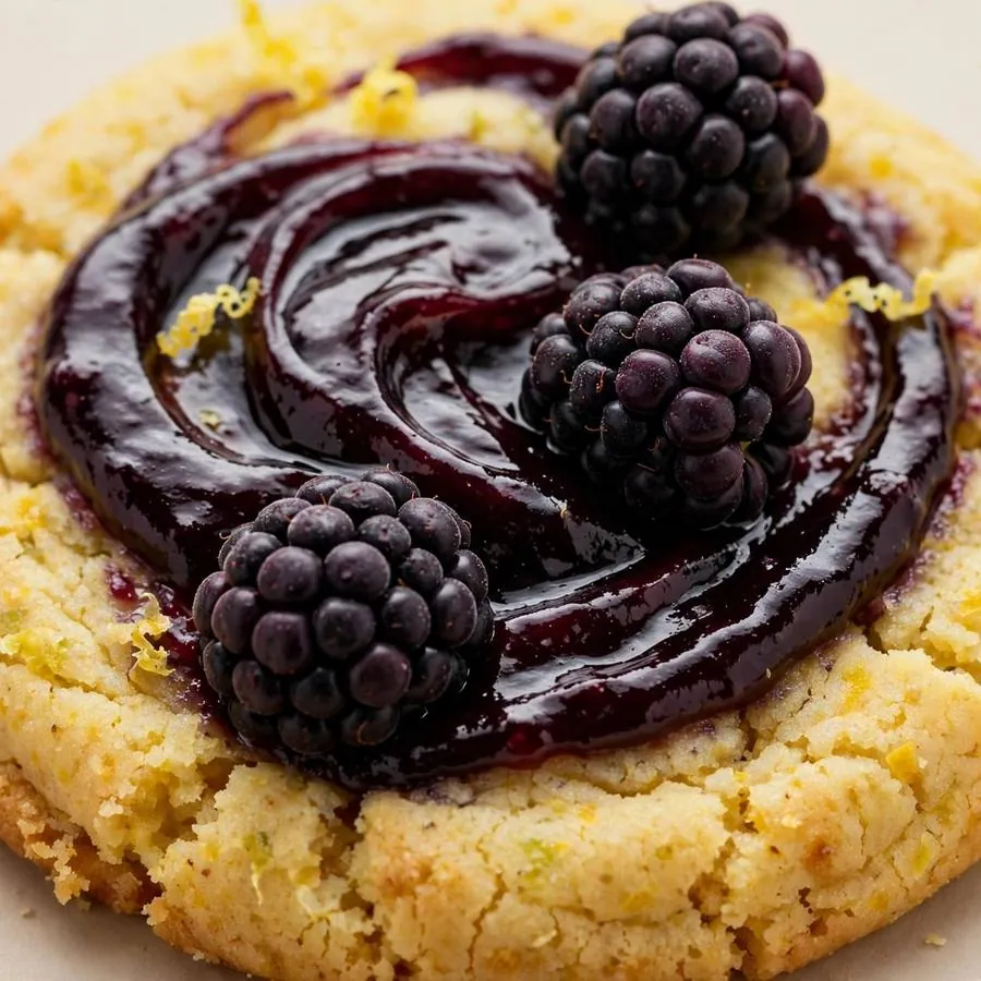 Lemon Blackberry Crumbl Cookie