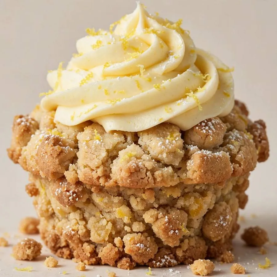 Lemon Cupcake Crumbl Cookie
