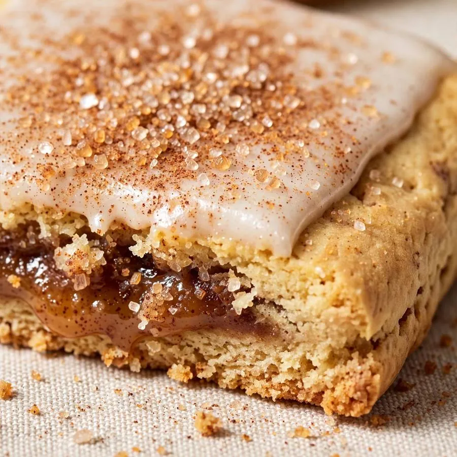 Cinnamon sugar topping on Maple Cinnamon Square Crumbl