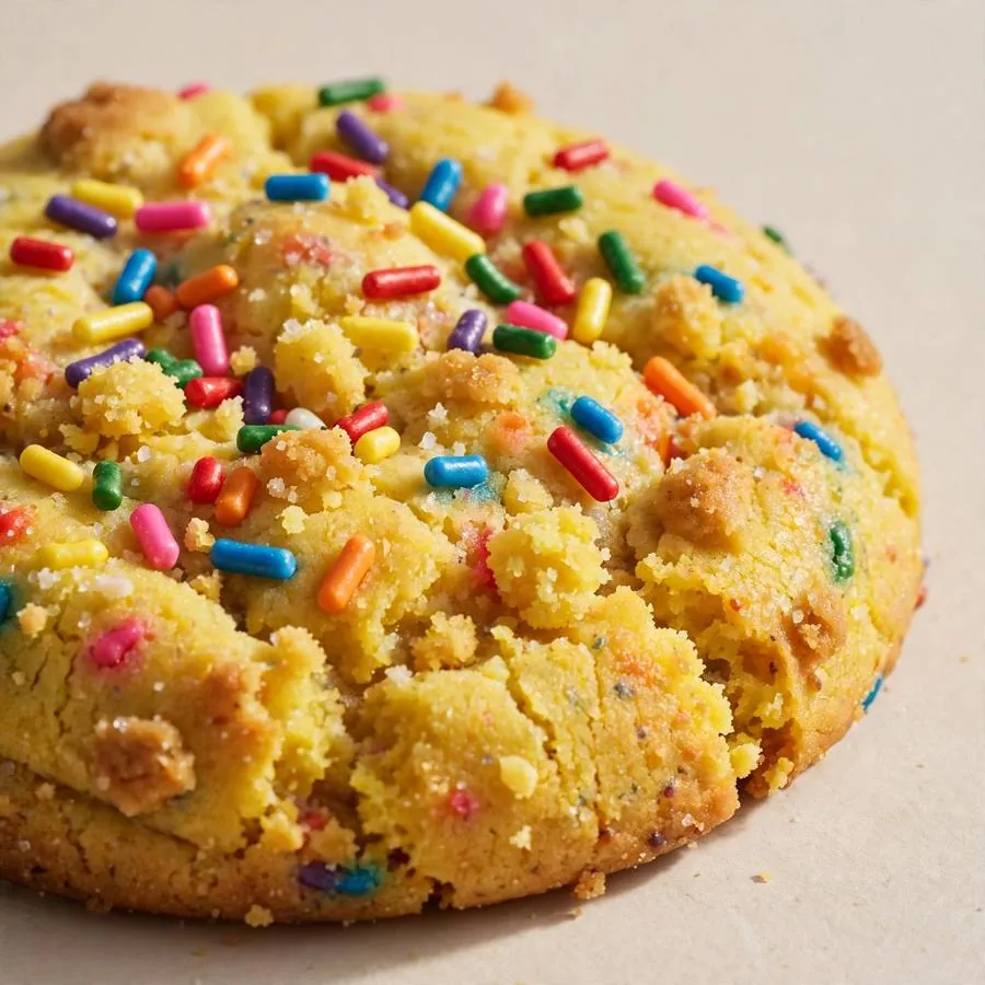 Minion Confetti Crumbl Cookie