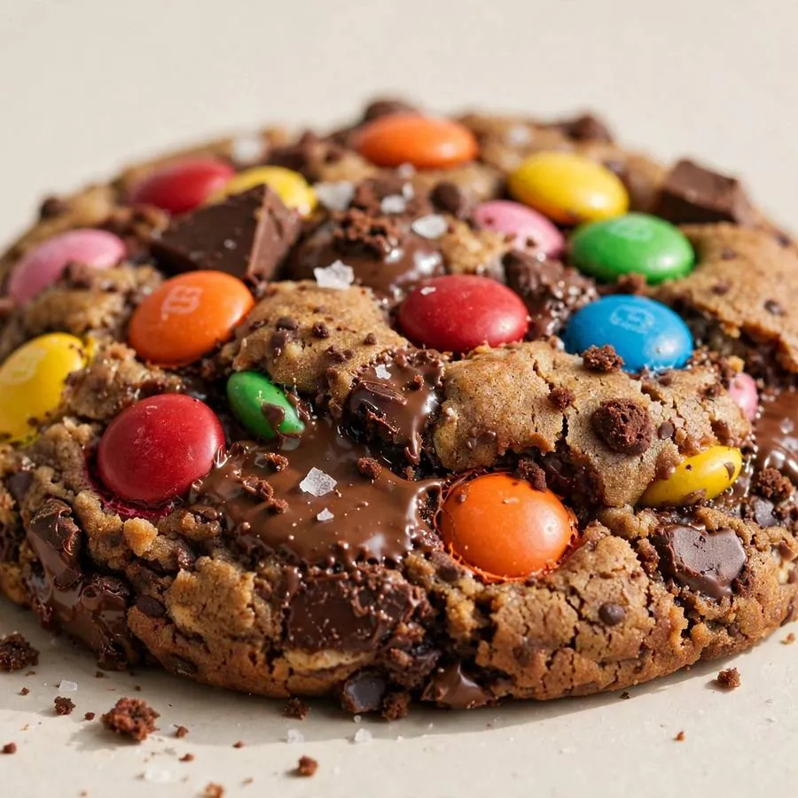 M&M Crumbl Cookie