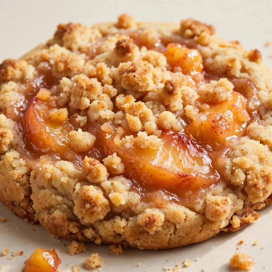 Peach Pie Crumbl Cookie
