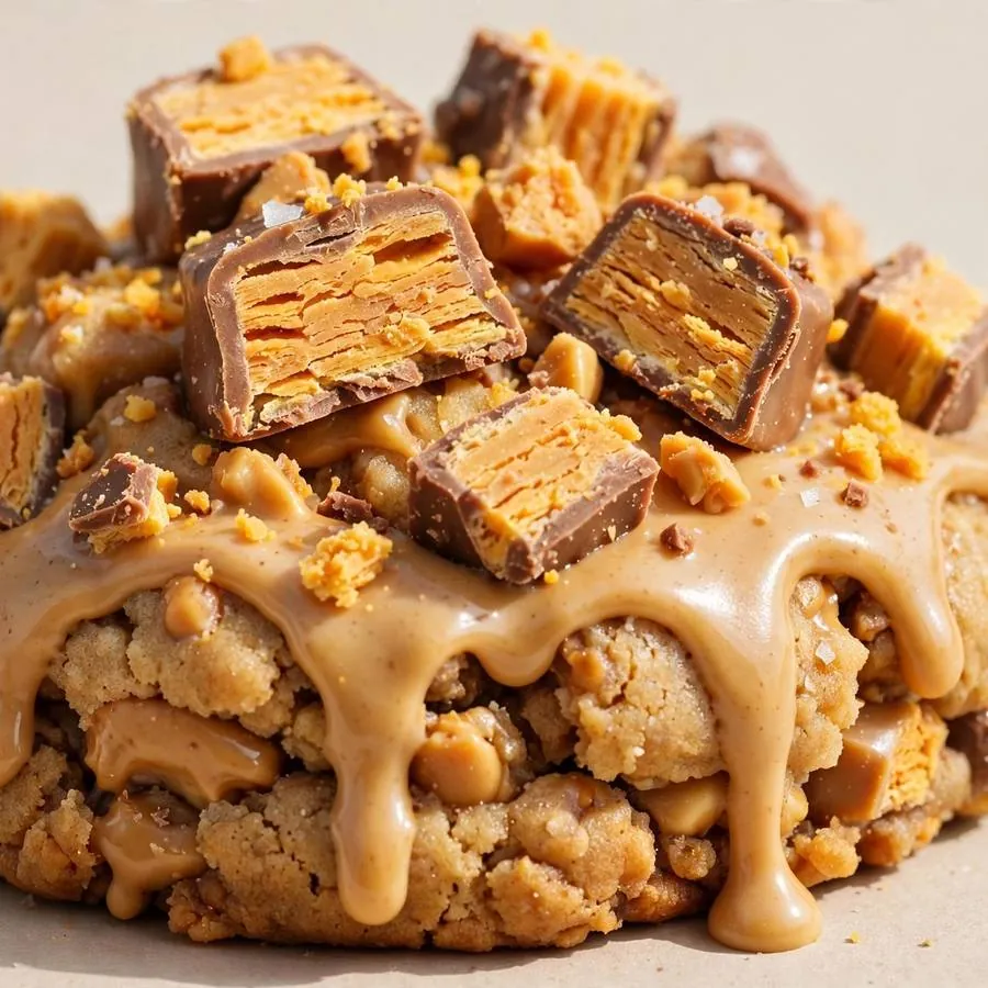 Peanut Butter Milkshake Cookie Ft Butterfinger Crumbl Cookie