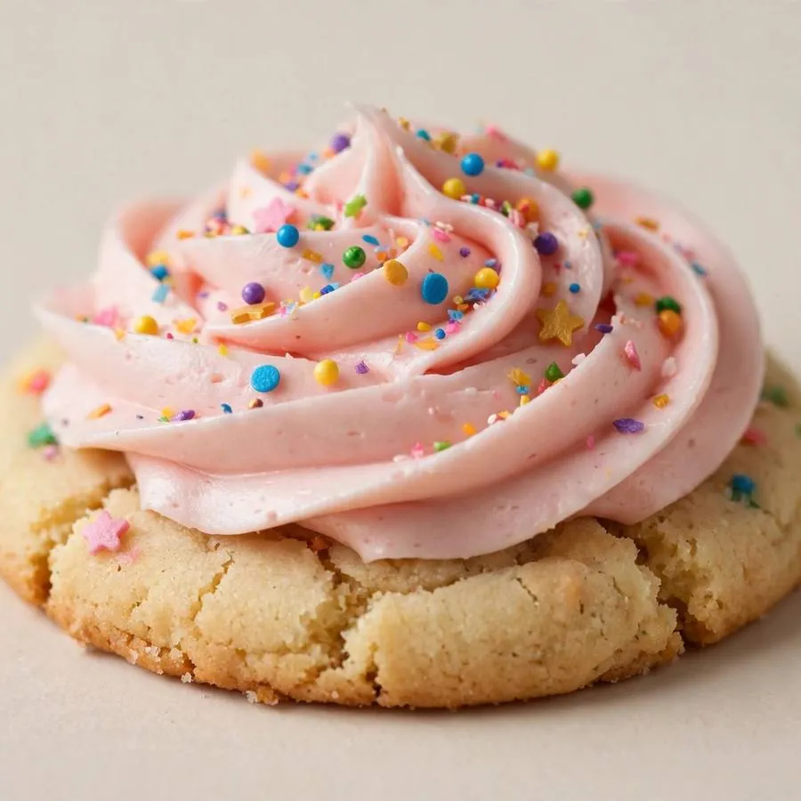 Pink Sugar Crumbl Cookie
