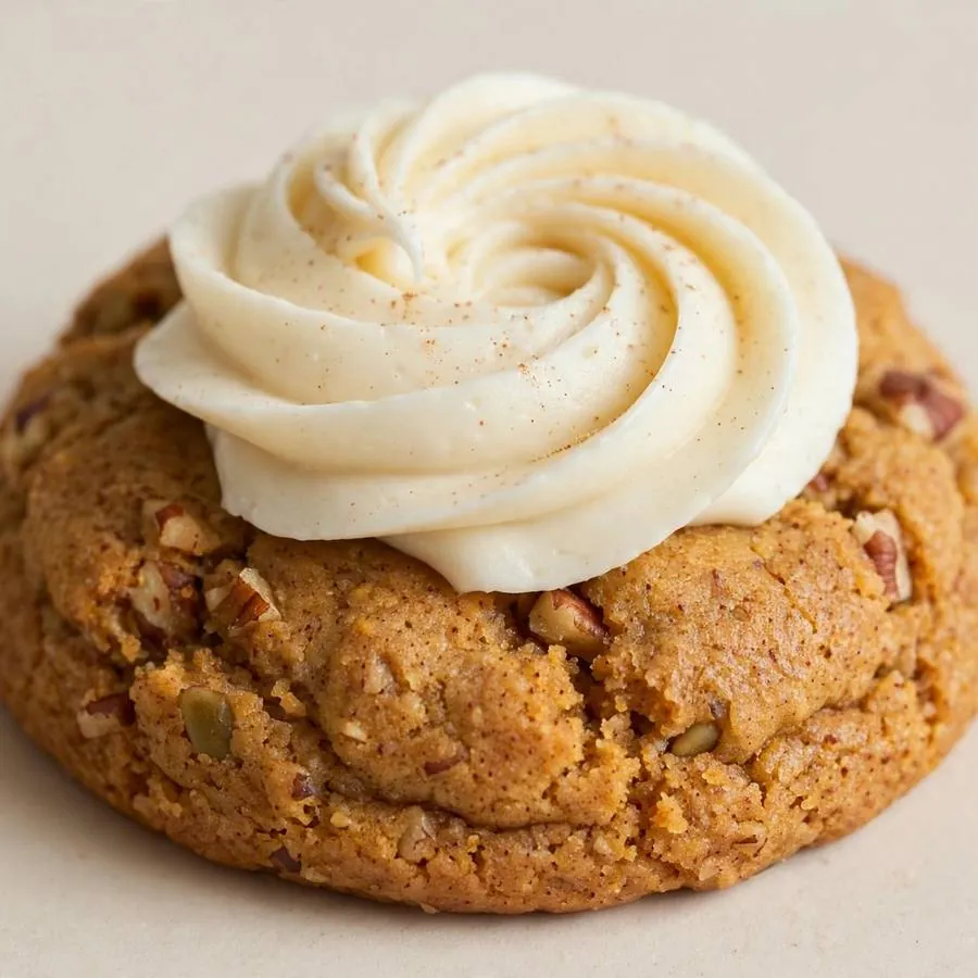 Pumpkin Cake Crumbl Cookie