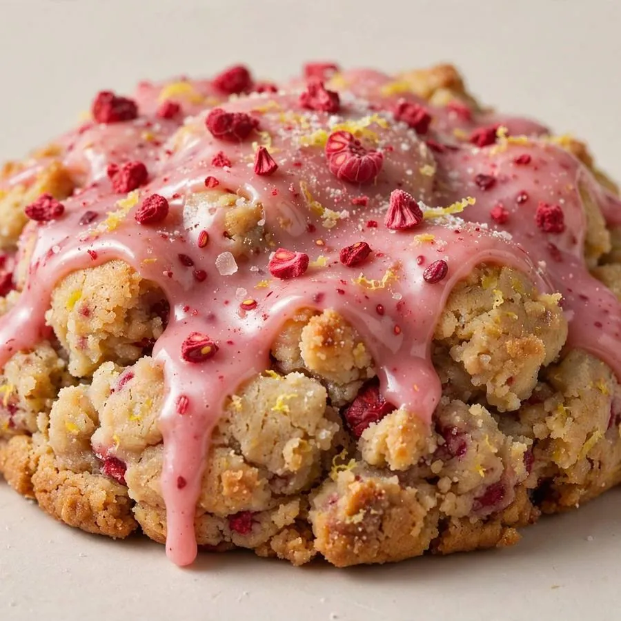 Raspberry Lemonade Crumbl Cookie