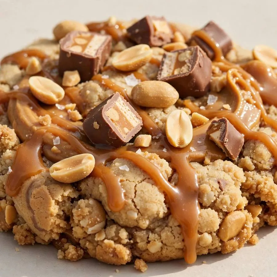 Snickers Peanut Butter Crumbl Cookie