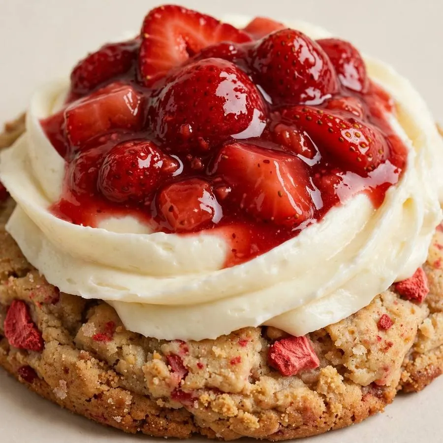 Strawberry Cheesecake Crumbl Cookie