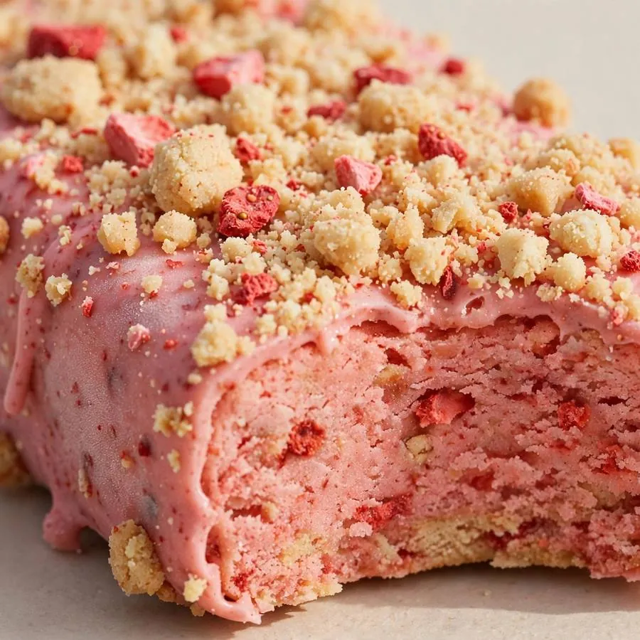 Strawberry Ice Cream Bar Crumbl Cookie