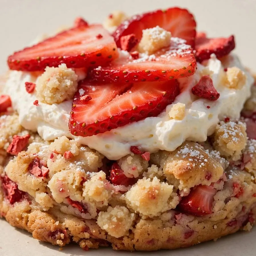 Strawberry Shortcake Crumbl Crumbl Cookie Strawberry Shortcake Crumbl Crumbl Cookie