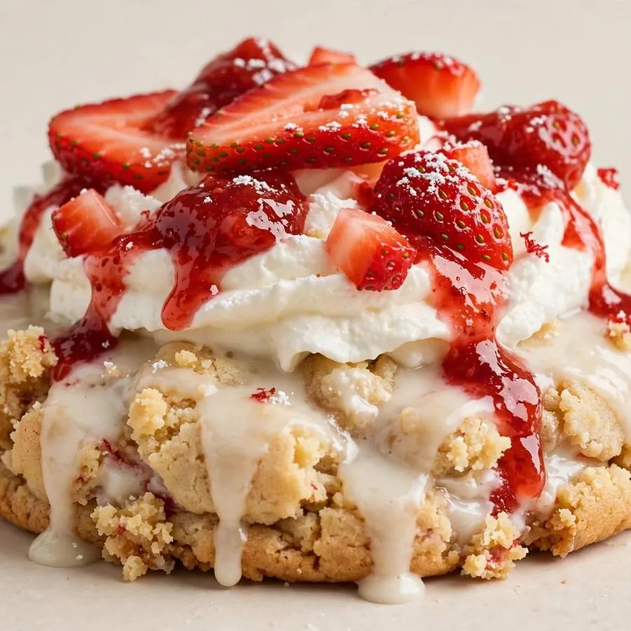 Strawberry Tres Leches Cake Crumbl Cookie