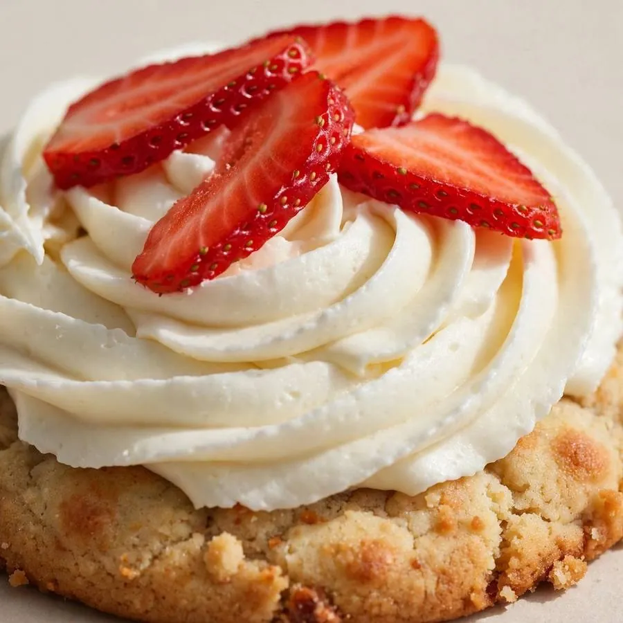 Strawberry Shortcake Crumbl Cookie