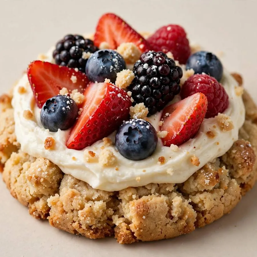 Triple Berry Shortcake Crumbl Cookie