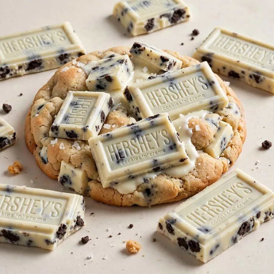 White Drop Cookie Ft Hersheys Cookies n' Creme Crumbl Cookie White Drop Cookie Ft Hersheys Cookies n' Creme Crumbl Cookie